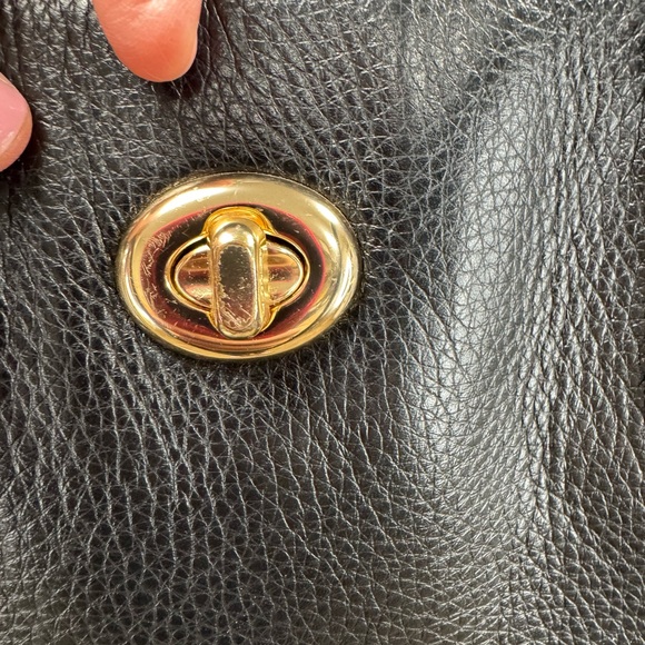 Coach Black Classic Leather Tote with Gold Hardware - Picture 6 of 16
